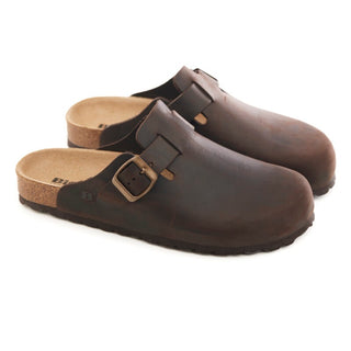 Compra ingrassato-testa-di-moro BIOLINE SABOT UNISEX 1900 IN PELLE DISPONIBILE IN 3 COLORI