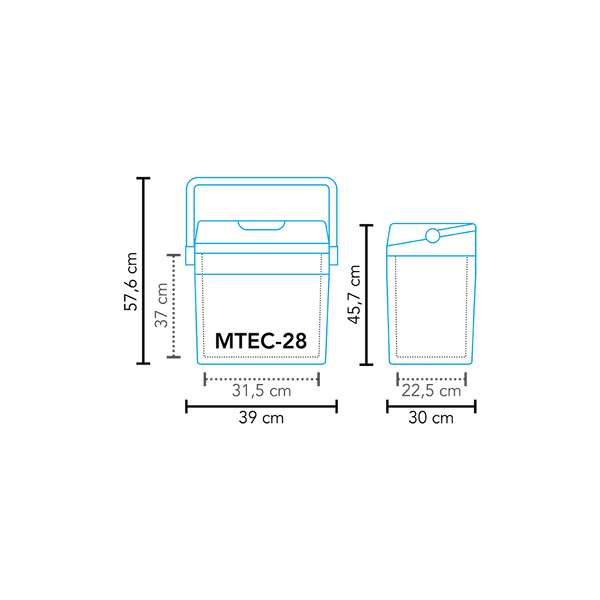 MESTIC MTEC-28 FRIGOBOX PORTATILE TERMOELETTRICO CON PRESA DA 12V/ 230V