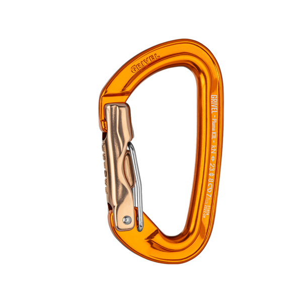 GRIVEL PLUME WIRE LOCK K3L Moschettone compatto e leggero con sistema Wire-Lock