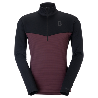 Compra cocoa-red-black SCOTT DEFINED LIGHT UOMO SECONDO STRATO TRASPIRANTE A MEZZA ZIP - DISPONIBILE IN VARI COLORI