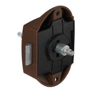 SERRATURA PUSH-LOCK ANTE MARRONE - SERRATURA A PULSANTE MARRONE PUSH LOCK PER ANTA ARMADIO CAMPER 25MM