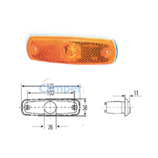 LUCE SIDE-MARKER ARANCIO A INCASSO ORIZZONTALE/VERTICALE