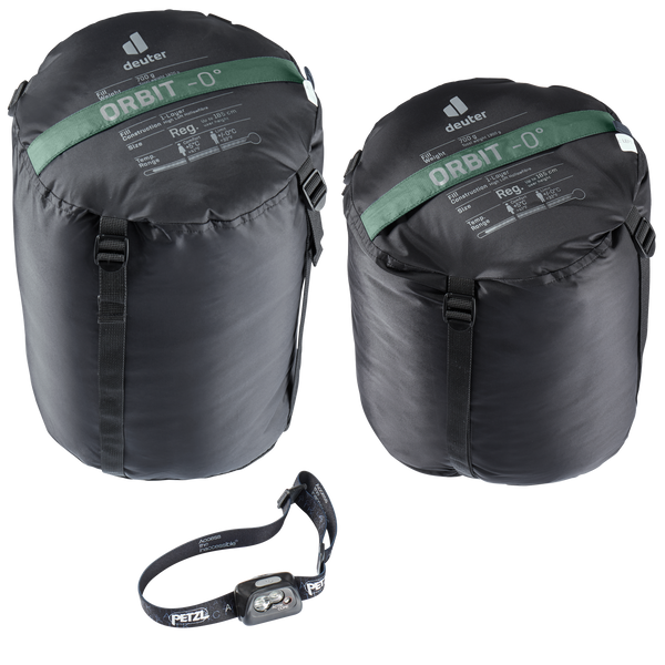 DEUTER ORBIT 0° SACCO A PELO +5°C/0°C LEGGERO E COMPATTO