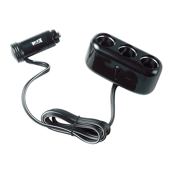 LAMPA TRIPLE SOCKET CABLE EXTENSION Presa corrente tripla con prolunga 12/24V