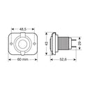 LAMPA EXT-12 Doppia presa Usb A + Usb C a montaggio ad incasso 12/24V