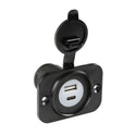 LAMPA EXT-12 Doppia presa Usb A + Usb C a montaggio ad incasso 12/24V