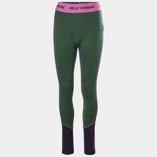 Compra jungle-green HELLY HANSEN LIFA MERINO MIDWEIGHT PANT DONNA PANTALONE INTIMO TERMICO IN LANA MERINO