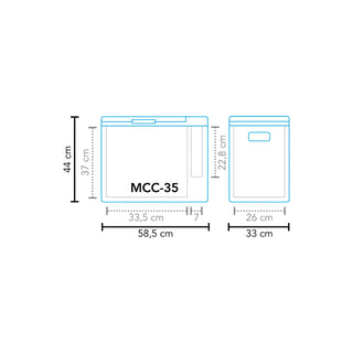 MESTIC MCC-35 AC/DC FRIGO/CONGELATORE 35 LITRI  A COMPRESSORE 12V/230V