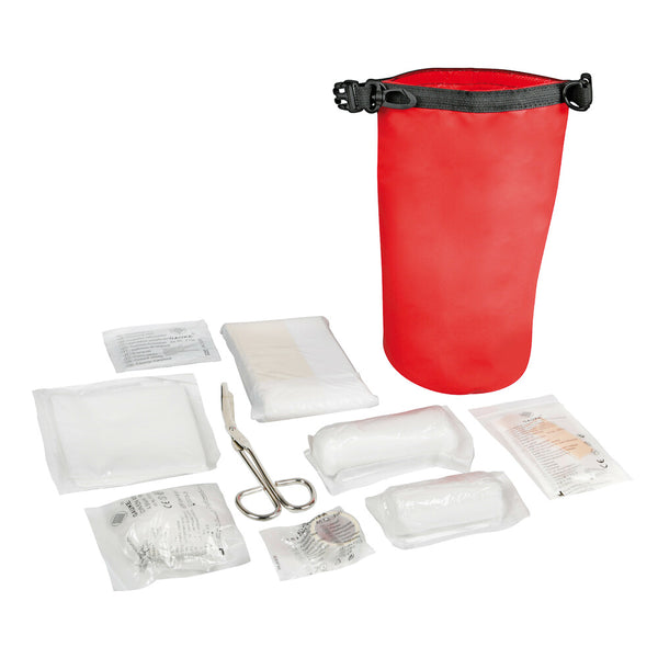 LAMPA KIT PRONTO SOCCORSO PER CICLISTI E MOTOCICLISTI CON SACCA IMPERMEABILE