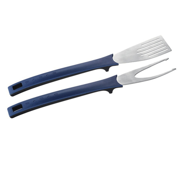 CADAC MAGNETIC SPATULA E FORK SET Posate a griglia magnetica in nylon con manici morbidi