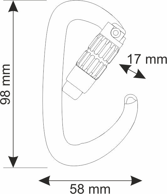 CAMP ORBIT 2LOCK Moschettone a chiusura automatica estremamente compatto e leggero