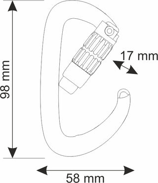 CAMP ORBIT 2LOCK Moschettone a chiusura automatica estremamente compatto e leggero