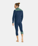 ORTOVOX FLEECE LIGHT ZIP NECK M SECONDO STRATO UOMO IN LANA MERINO CALDO E TRASPIRANTE PETROL BLUE - NUOVI ARRIVI