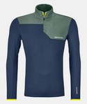 ORTOVOX FLEECE LIGHT ZIP NECK M SECONDO STRATO UOMO IN LANA MERINO CALDO E TRASPIRANTE PETROL BLUE - NUOVI ARRIVI