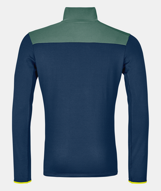 ORTOVOX FLEECE LIGHT ZIP NECK M SECONDO STRATO UOMO IN LANA MERINO CALDO E TRASPIRANTE PETROL BLUE - NUOVI ARRIVI