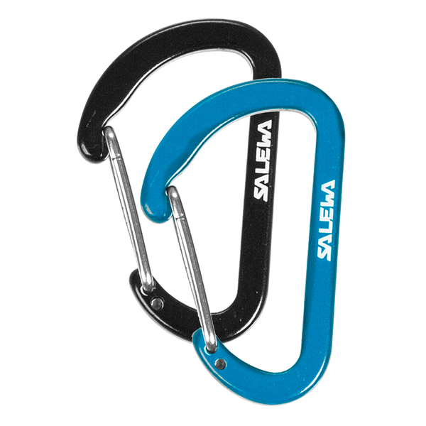 SALEWA FLAT WIREGATE CARABINER COPPIA DI MOSCHETTONI PORTAOGGETTI - DISPONIBILE IN 5 COLORI