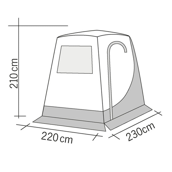 REIMO TRAPEZ PREMIUM TENDA POSTERIORE 220x230x210cm