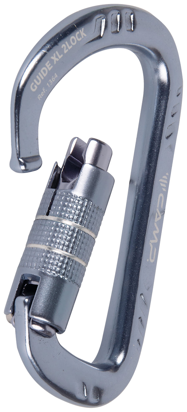 CAMP GUIDE XL 2LOCK Moschettone in lega d'alluminio con chiusura 2LOCK - DISPONIBILE IN 3 COLORI
