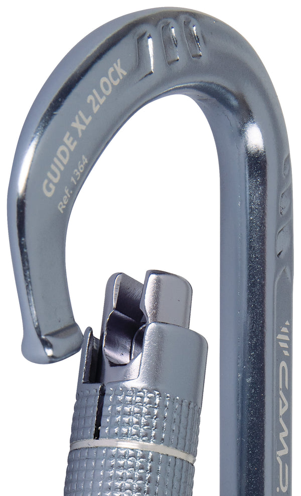 CAMP GUIDE XL 2LOCK Moschettone in lega d'alluminio con chiusura 2LOCK - DISPONIBILE IN 3 COLORI