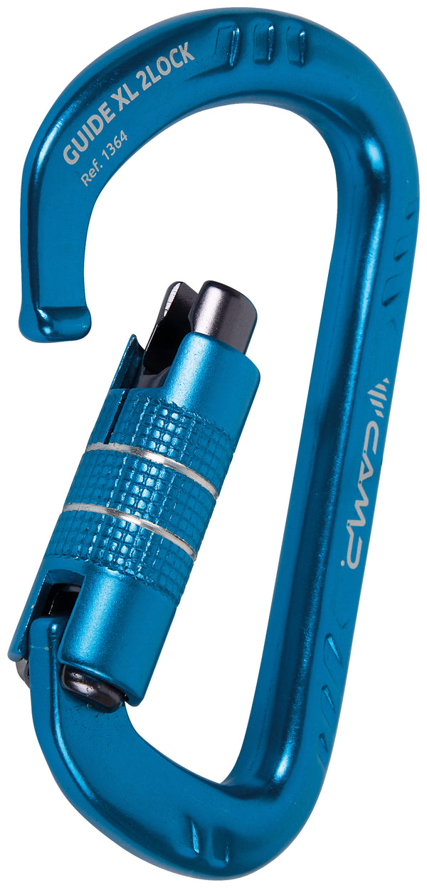 CAMP GUIDE XL 2LOCK Moschettone in lega d'alluminio con chiusura 2LOCK - DISPONIBILE IN 3 COLORI