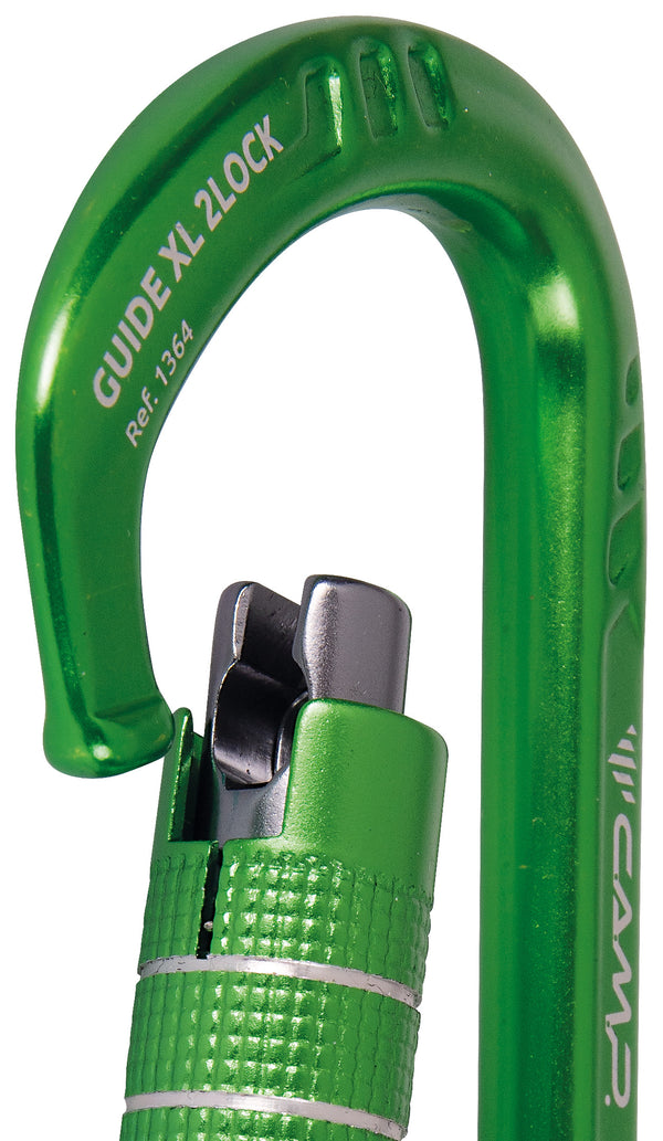 CAMP GUIDE XL 2LOCK Moschettone in lega d'alluminio con chiusura 2LOCK - DISPONIBILE IN 3 COLORI