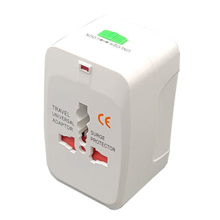 MKC ADATTATORE DA VIAGGIO UNIVERSALE+USB ADATTATORE VIAGGIO UNIVERSALE+USB per spine e prese di tipo europeo, americano ed inglese + prese usb