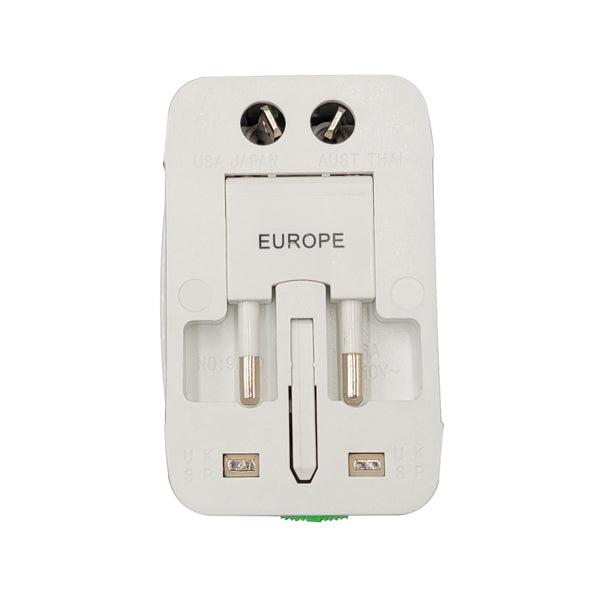 MKC ADATTATORE DA VIAGGIO UNIVERSALE+USB ADATTATORE VIAGGIO UNIVERSALE+USB per spine e prese di tipo europeo, americano ed inglese + prese usb