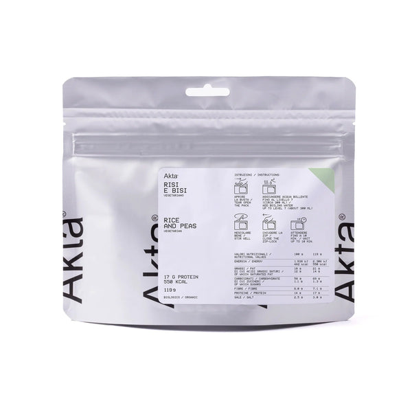 AKTA RISI E BISI - PASTO LIOFILIZZATO BIOLOGICO 550 kcal riso e piselli