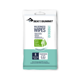SEATOSUMMIT WILDERNESS WIPES PACK DA 8 SALVIETTE DETERGENTI DA VIAGGIO 20 x 30 cm