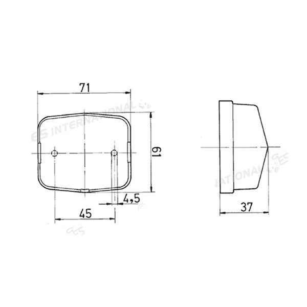 SIFI SPL 115s/12V LUCE INGOMBRO LATERALE BIFACCIALE