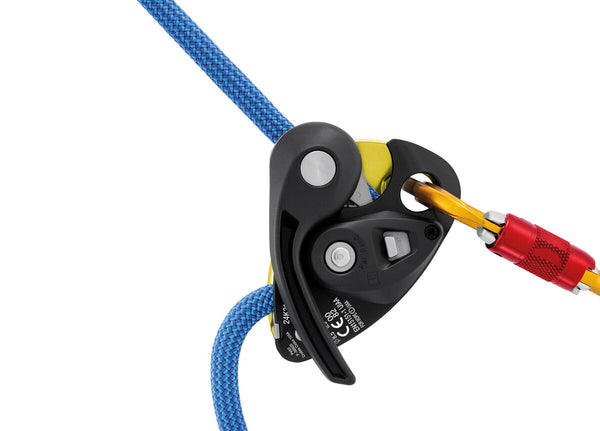 PETZL GRIGRI+ NUOVO MODELLO ASSICURATORE CON BLOCCAGGIO ASSISTITO - DISPONIBILE IN 3 COLORI