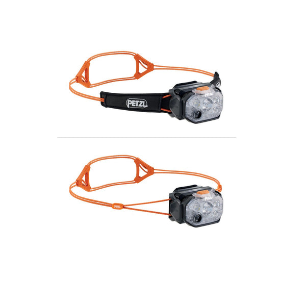 PETZL SWIFT® RL Lampada frontale ultrapotente e ricaricabile, con fascia elastica ultrasottile, dotata della tecnologia REACTIVE LIGHTING. 1200 lumen