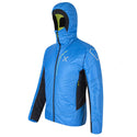 MONTURA EIGER JACKET GIACCA UOMO CALDA IMBOTTITA ULTRALEGGERA CON CAPPUCCIO Colore Celeste/Verde Lime