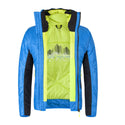MONTURA EIGER JACKET GIACCA UOMO CALDA IMBOTTITA ULTRALEGGERA CON CAPPUCCIO Colore Celeste/Verde Lime