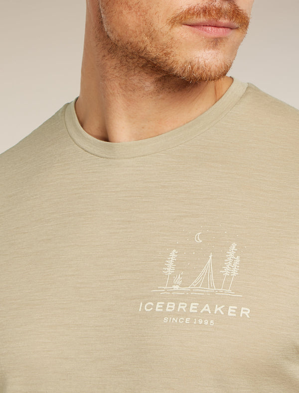ICEBREAKER 150 TECH LITE PEACEFUL PASS UOMO T-SHIRT LEGGERA 100% LANA MERINO