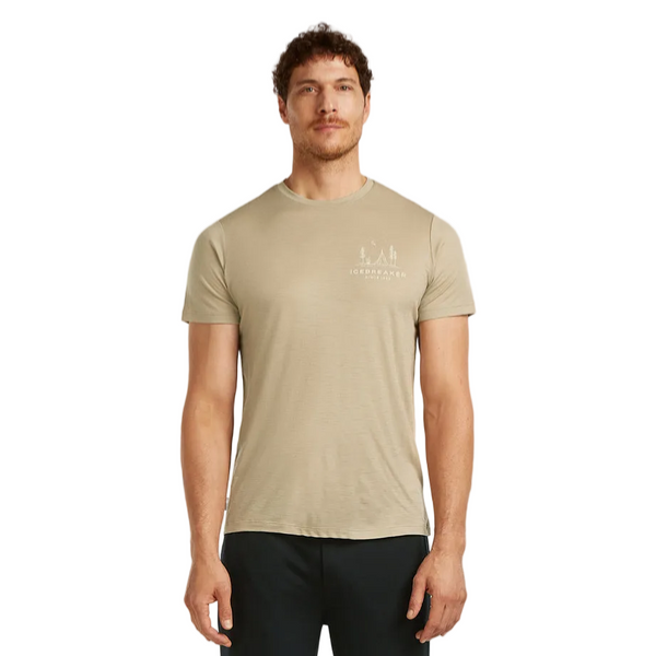 ICEBREAKER 150 TECH LITE PEACEFUL PASS UOMO T-SHIRT LEGGERA 100% LANA MERINO
