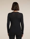 ICEBREAKER EVERYDAY LS CREWE DONNA MAGLIA INTIMA TERMICA IN 100% LANA MERINO