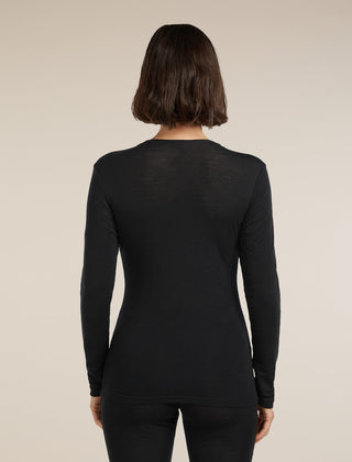 ICEBREAKER EVERYDAY LS CREWE DONNA MAGLIA INTIMA TERMICA IN 100% LANA MERINO