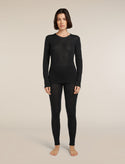 ICEBREAKER EVERYDAY LS CREWE DONNA MAGLIA INTIMA TERMICA IN 100% LANA MERINO