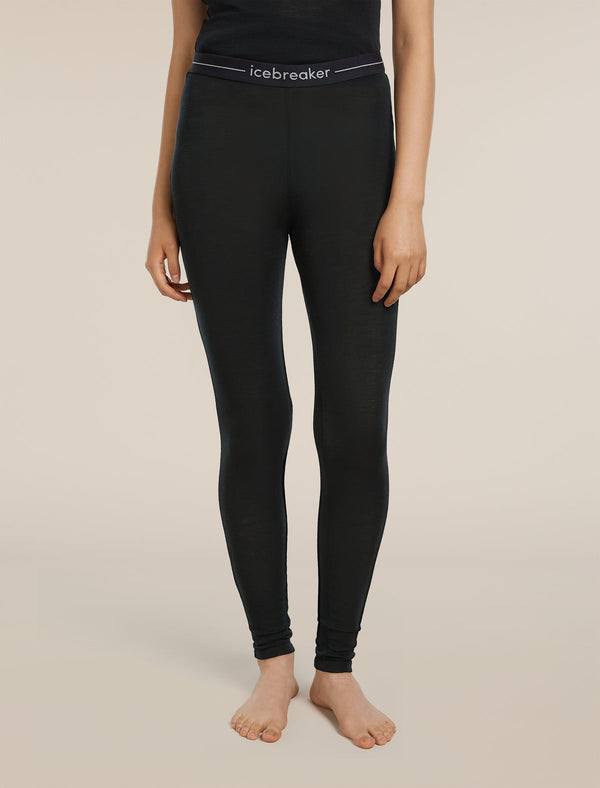 ICEBREAKER EVERYDAY LEGGINS DONNA PANTALONE INTIMO IN 100% LANA MERINO
