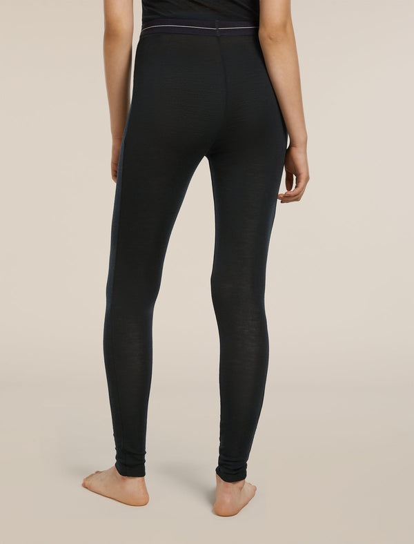 ICEBREAKER EVERYDAY LEGGINS DONNA PANTALONE INTIMO IN 100% LANA MERINO