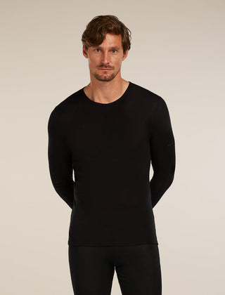 ICEBREAKER EVERYDAY LS CREW UOMO MAGLIA INTIMA TERMICA IN 100% LANA MERINO