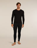 ICEBREAKER EVERYDAY LS CREW UOMO MAGLIA INTIMA TERMICA IN 100% LANA MERINO