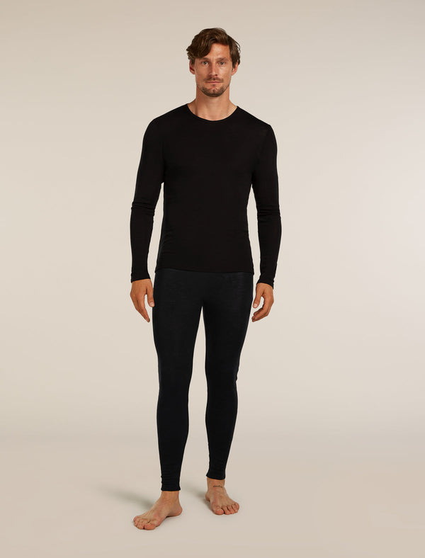 ICEBREAKER EVERYDAY LS CREW UOMO MAGLIA INTIMA TERMICA IN 100% LANA MERINO