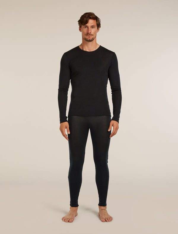 ICEBREAKER EVERYDAY LEGGINS UOMO PANTALONE INTIMO TERMICO IN 100% LANA MERINO