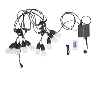 IMPERIA CATENARIA SOLARE CON 10 LAMPADE LED + TELECOMANDO E PANNELLO SOLARE