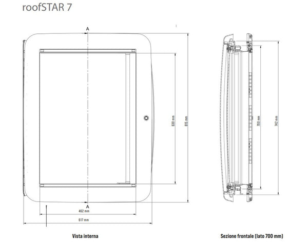 ROOFSTAR 7 OBLO' 50X70 SENZA VENTILAZIONE FORZATA CON OSCURANTE E ZANZARIERA - IN PROMOZIONE!