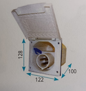 HABA PRESA ESTERNA CAMPER 220-230V 128 x 122 mm