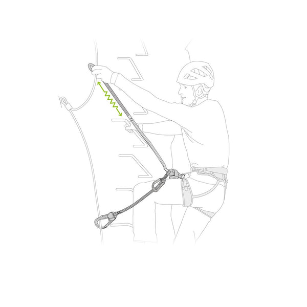 PETZL NUOVO SCORPIO EASHOOK Cordino da via ferrata con moschettoni EASHOOK