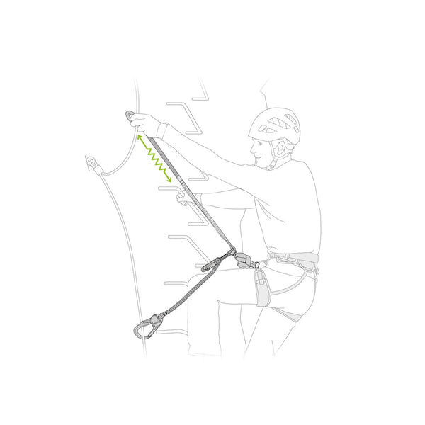 PETZL NUOVO SCORPIO EASHOOK SW Cordino da via ferrata con moschettoni EASHOOK e girello